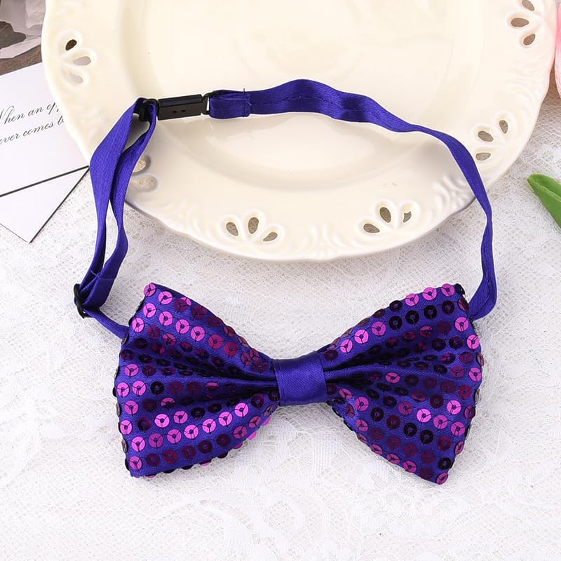 Sdopbinbin Pink Red Glitter Bow Tie for Men Boys Sparkly Christmas Bow Ties Bowtie for Men Kids Pre Tied Bow Tie for Boys - Image 5